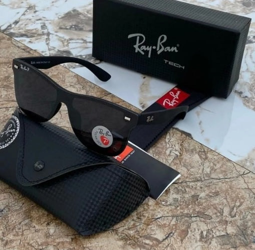 Luxury R-BAN Brand New Stylish Square Black Blaze Unisex Sunglass