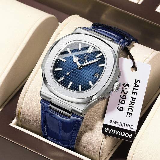 POEDAGAR Casual Square Men's Watch