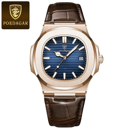 POEDAGAR Casual Square Men's Watch