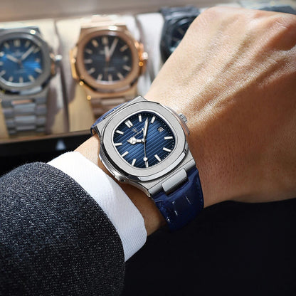 POEDAGAR Casual Square Men's Watch