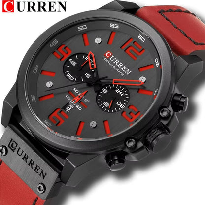 Luxury Curr leather strap Watch