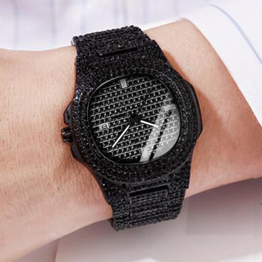 Men Black Shine Watch