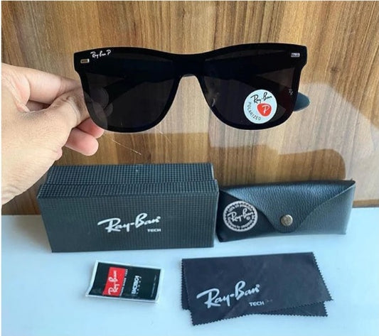 Luxury R-BAN Brand New Stylish Square Black Blaze Unisex Sunglass
